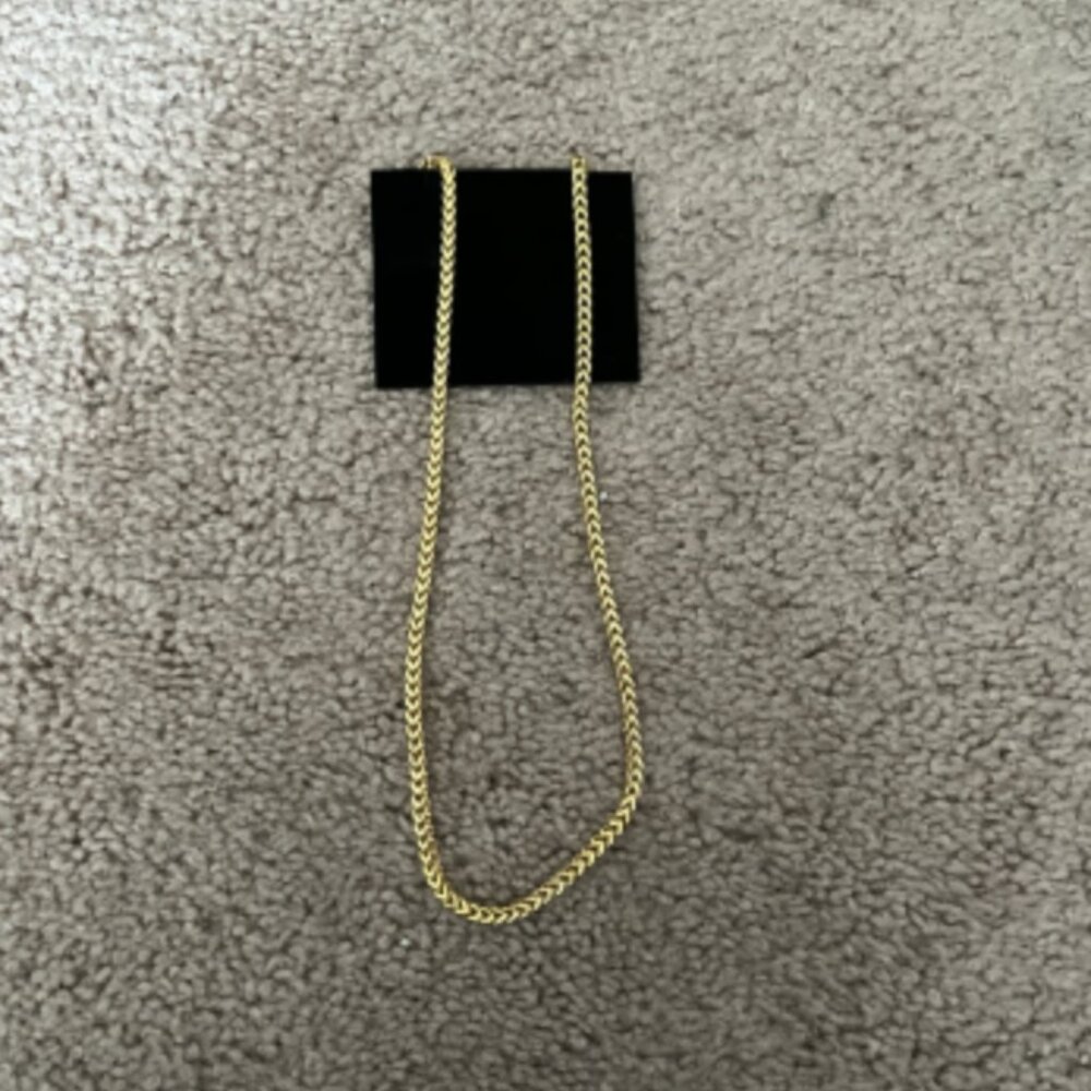 Kay Jewelers Solid Foxtail Chain Necklace 4mm Yellow Ion-Plated Stainless Steel